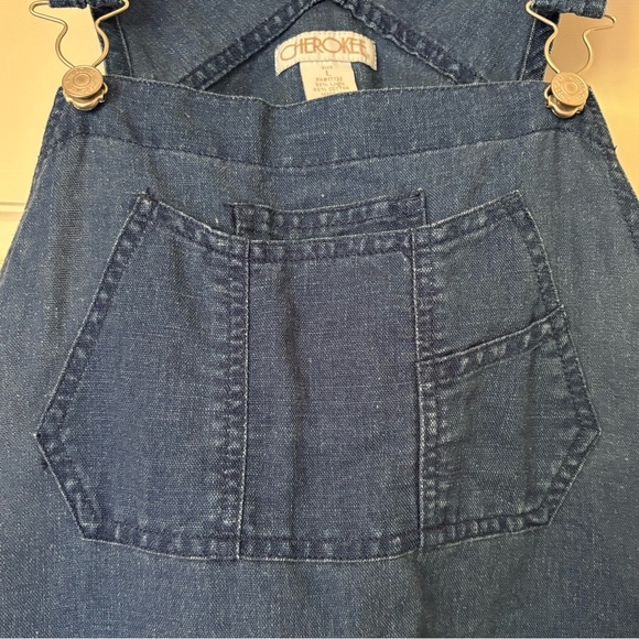 vintage 90s cotton/linen blend women’s overalls - Picture 3 of 5
